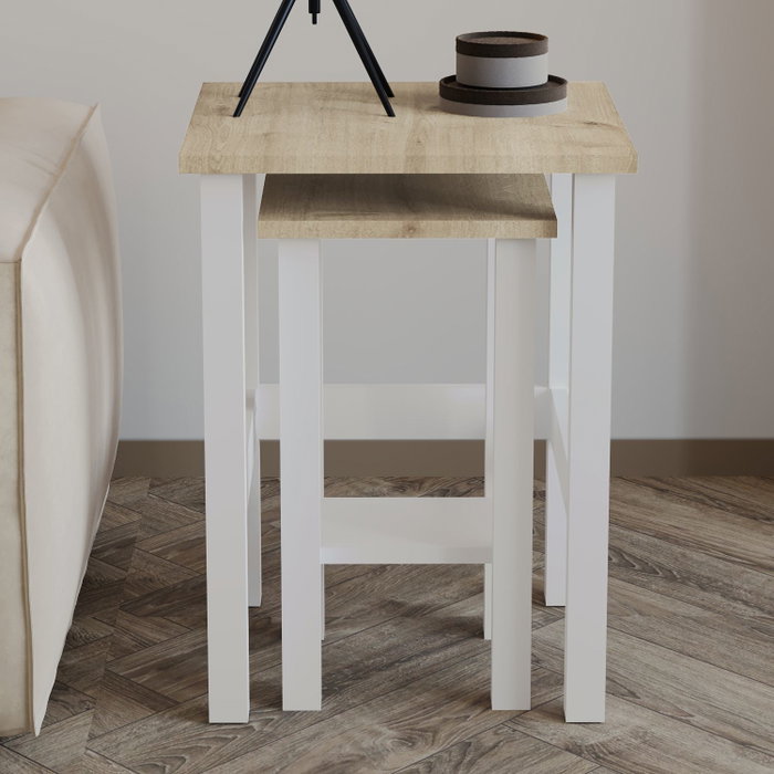 Hanah Home Gina 2 - Blanco, Roble Zafiro
